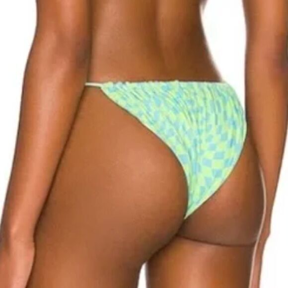 NEW It’s Now‎ Cool x free people checkered wave bikini bottom, L - Picture 2 of 16